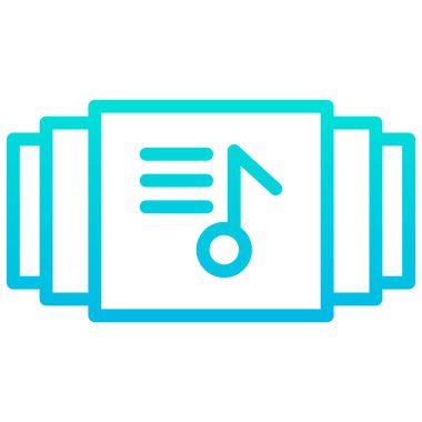 Müzik. Web simgesi basit illüstrasyon