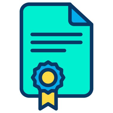 belge ikon vektör illüstrasyonu