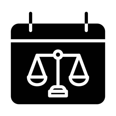 Beyaz arkaplan üzerindeki basit takvim vektör resimlemesi