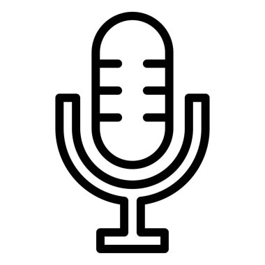 mikrofon simgesi, vektör illüstrasyonu