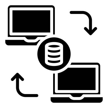 dizüstü bilgisayar simgesi, vektör illüstrasyonu