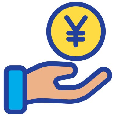 Para için. Web simgesi basit illüstrasyon 