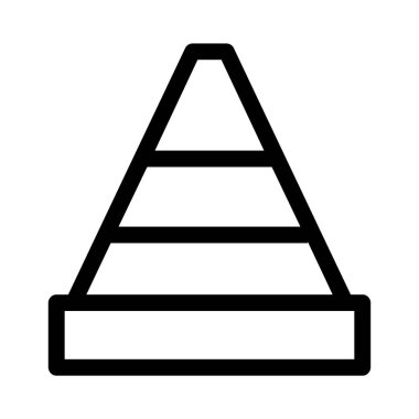 Bir koni simgesinin vektör illüstrasyonu