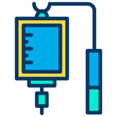 Tıbbi bir ikonun vektör çizimi. Kan!