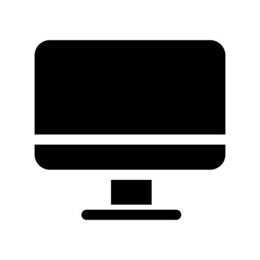 bilgisayar monitörü ikon vektör illüstrasyonu