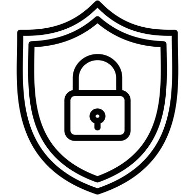 Kalkan. Web simgesi basit illüstrasyon