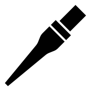 Beyaz arkaplanda basit fırça vektör resimleme