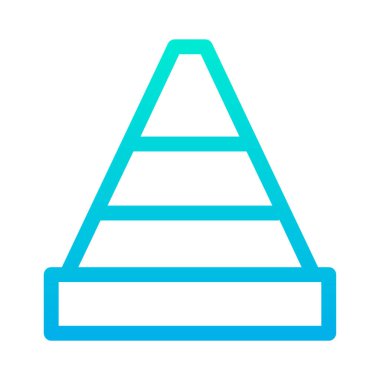 Bir koni simgesinin vektör illüstrasyonu