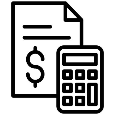 Fatura. Web simgesi basit illüstrasyon