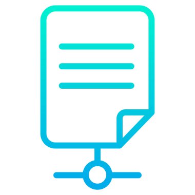 Beyaz arkaplanda basit belge vektör resimleme