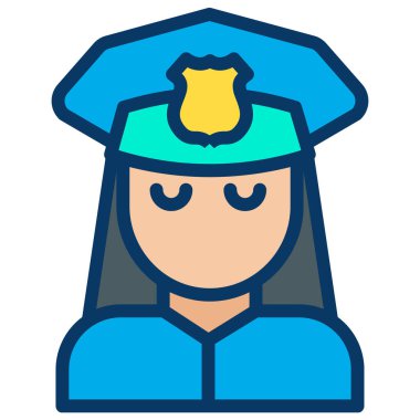 Polis memuru. Basit resimleme