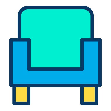 Kanepe. Web simgesi basit illüstrasyon