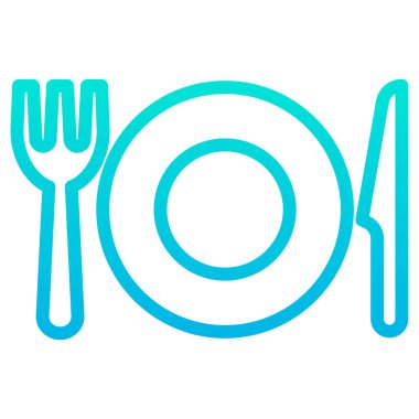 Basit yiyecek simgesi, vektör illüstrasyonu