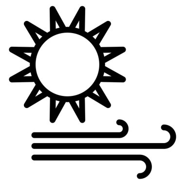 Güneş. Web simgesi basit illüstrasyon