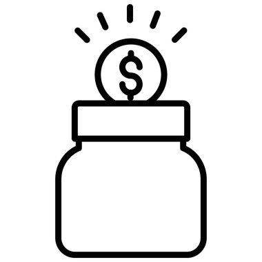 Para için. Web simgesi basit illüstrasyon