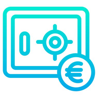 Avro para birimi kavramı basit sanat vektörü illüstrasyonu 