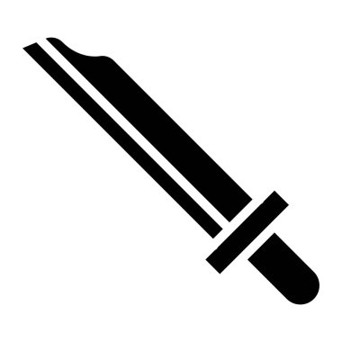 Basit bıçak simgesi, vektör illüstrasyonu