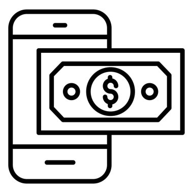 Para için. Web simgesi basit illüstrasyon