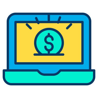 dizüstü bilgisayar simgesi, vektör illüstrasyonu