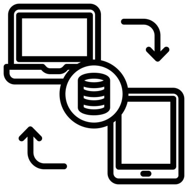 dizüstü bilgisayar simgesi, vektör illüstrasyonu