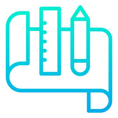 Tasarım konsepti, beyaza izole edilmiş minimal vektör simgesi