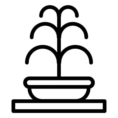 Arka planda Çeşme simgesinin vektör illüstrasyonu, kapat