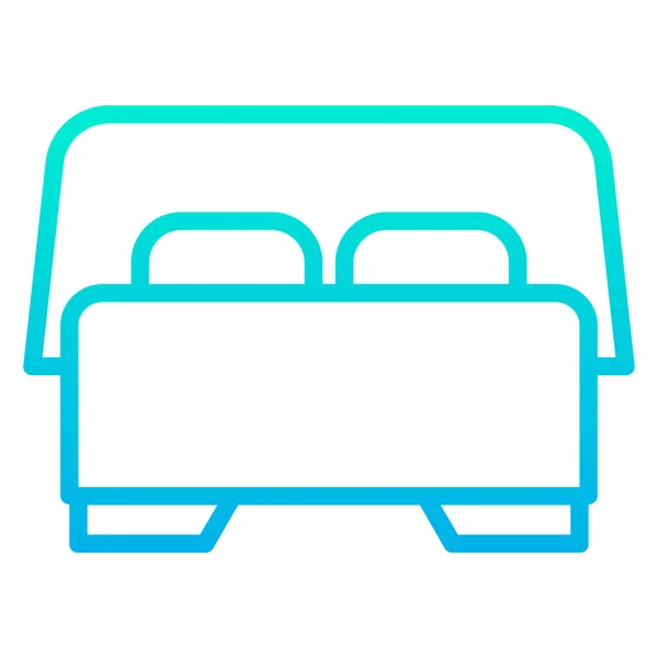 Cama Icono Vector Ilustración — Vector de stock