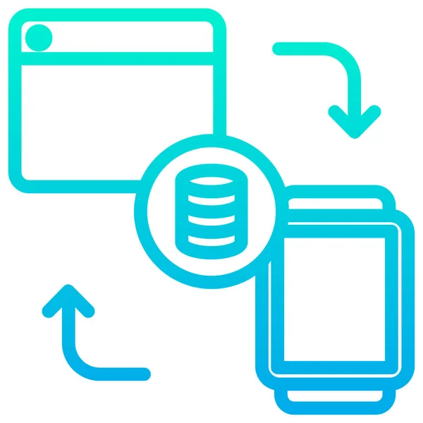 Transferencia Datos Ilustración Simple — Vector de stock