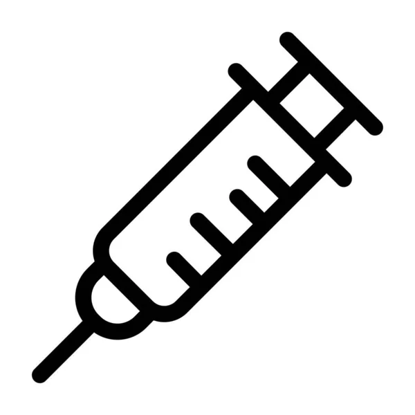 Injekční Stříkačka Jednoduchý Ikona Vektorové Ilustrace — Stockový vektor