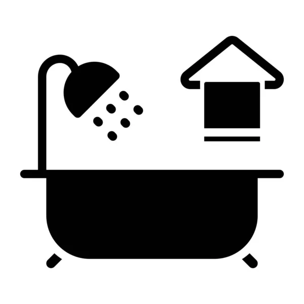 Baño Icono Web Vector Ilustración — Archivo Imágenes Vectoriales