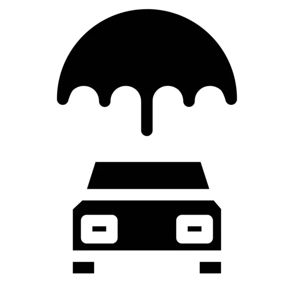 Umbrella Web Icon Simple Design — Stock Vector
