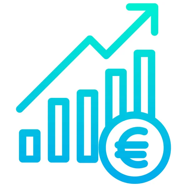 Euro Moeda Conceito Arte Simples Vetor Ilustração — Vetor de Stock