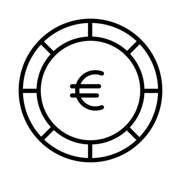 Euro Moeda Conceito Arte Simples Vetor Ilustração —  Vetores de Stock