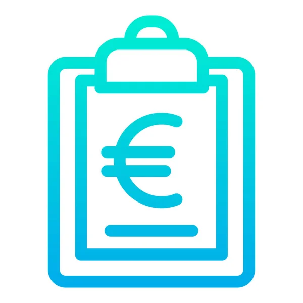 Euro Moneda Concepto Arte Simple Vector Ilustración — Vector de stock