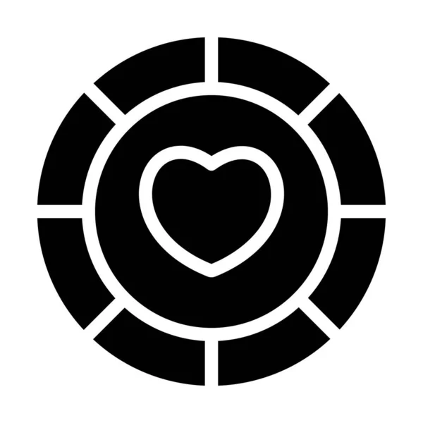Simple Heart Icon Vector Illustration — Stock Vector