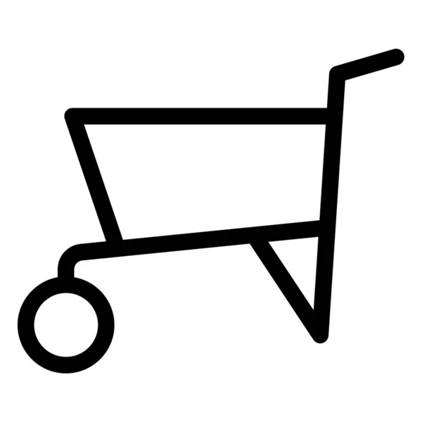 Wheelbarrow Icono Diseño Simple — Vector de stock