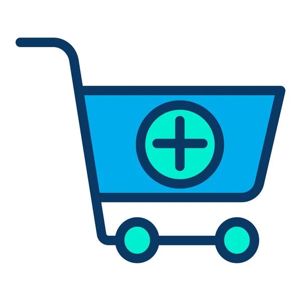 Icono Del Carrito Compras Ilustración Del Vector — Vector de stock