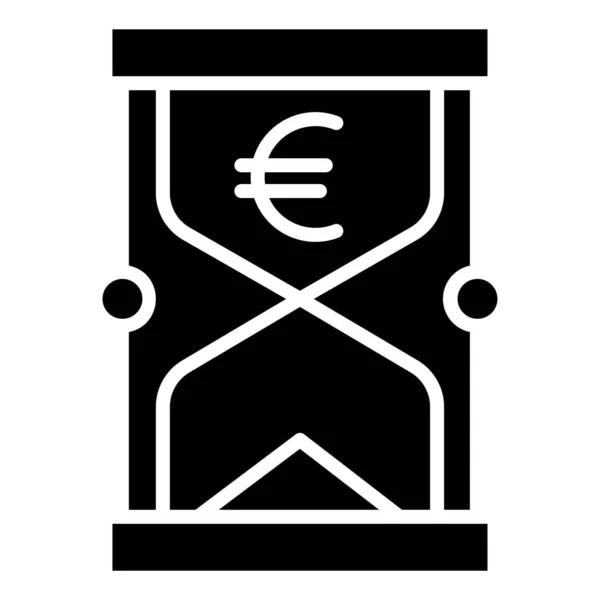 Euro Valuta Begrepp Enkel Konst Vektor Illustration — Stock vektor