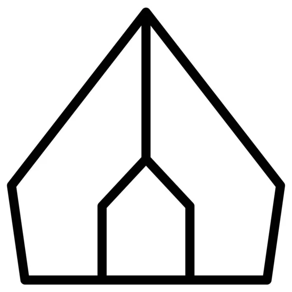 Tente Simple Icône Vectorielle Sur Fond Blanc — Image vectorielle