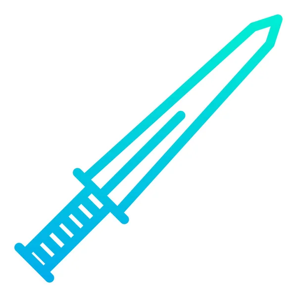 Sword Simple Icon Vector Illustration — Stock Vector