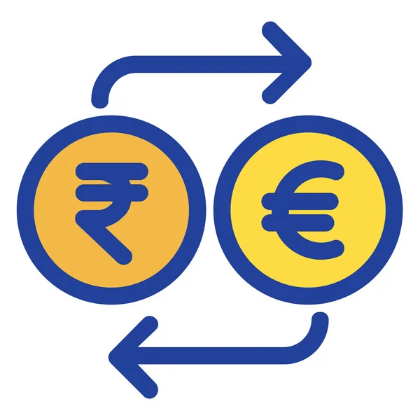 Концепція Євро Валюти Просте Мистецтво Векторні Ілюстрації — стоковий вектор