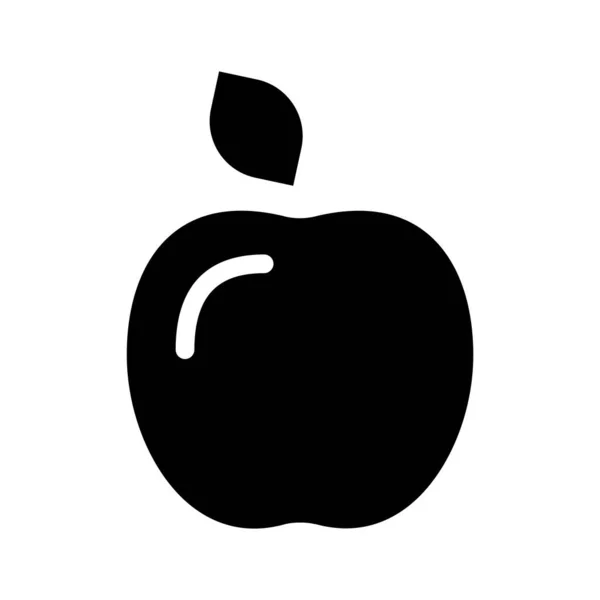 Jabłko Ilustracja Wektora Ikony Internetowej — Wektor stockowy