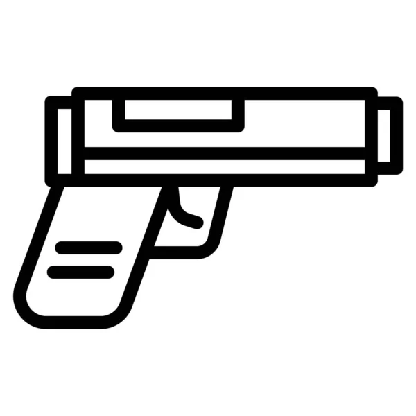 Vektor Illustration Vapen Pistol Ikon — Stock vektor