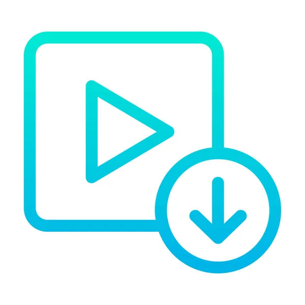 Einfaches Video Symbol Vektorillustration — Stockvektor