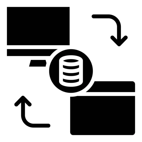 Datenübertragung Einfache Illustration — Stockvektor