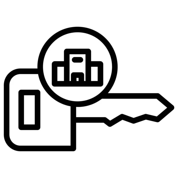 Hotel Key Web Symbol Einfache Vektorillustration — Stockvektor