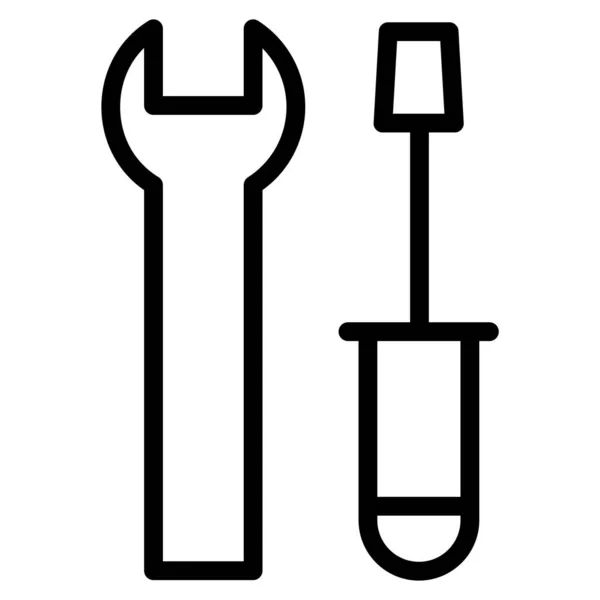 Werkzeuge Einfaches Vektor Symbol Auf Weißem Hintergrund — Stockvektor