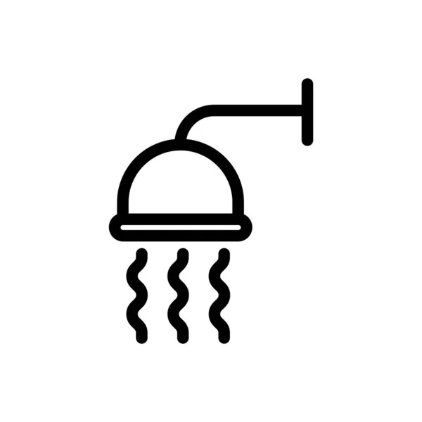 シャワーアイコン 白で隔離された最小限のベクトルアイコン — ストックベクタ