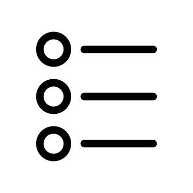 Simge vektör illüstrasyonunu listele