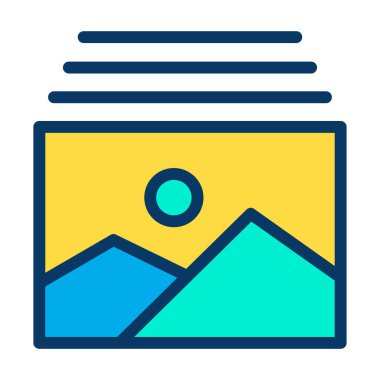 resim vektör simgesi. Beyaz arkaplanda izole edilmiş basit resimleme